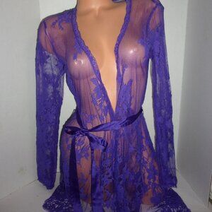 Victoria's Secret Purple Lace Robe